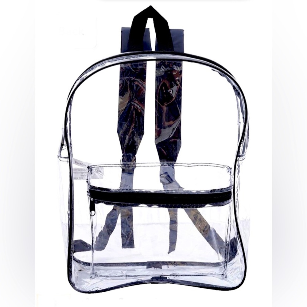 🛍️CLEAR BACKPACK Multipurpose 3mm clear PVC carrying bag size 11x8 NWT